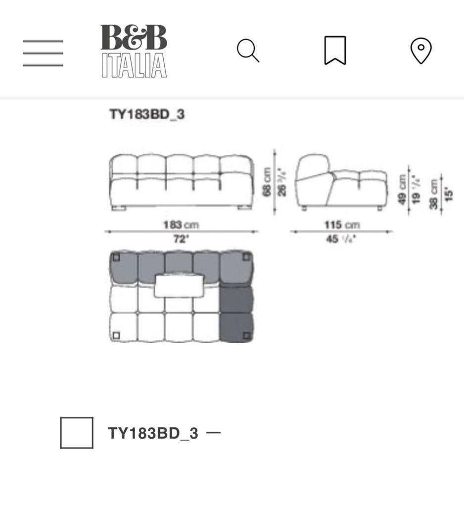 B&B Italia Tufty-Time modulaire hoekbank – Sambuco stof – foto 8