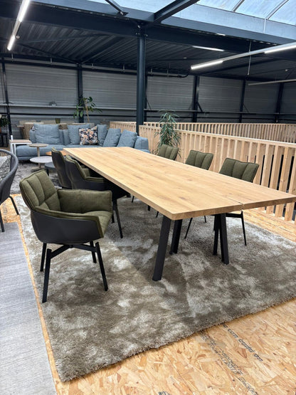 Arco Trestle eettafel – naturel eiken, 110 × 320 cm – foto 1