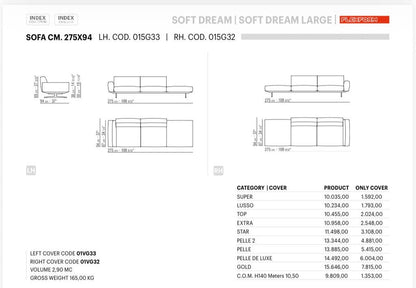 Flexform Softdream hoekbank – Ermo Olive, stof categorie Extra – foto 6