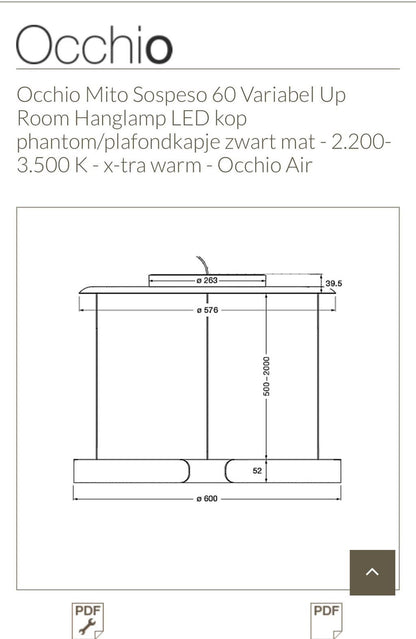 Occhio Mito Sudpeso Variabel up 60 Phantom np € 5.143,-
