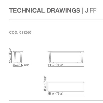 Flexform Jiff console 180cm