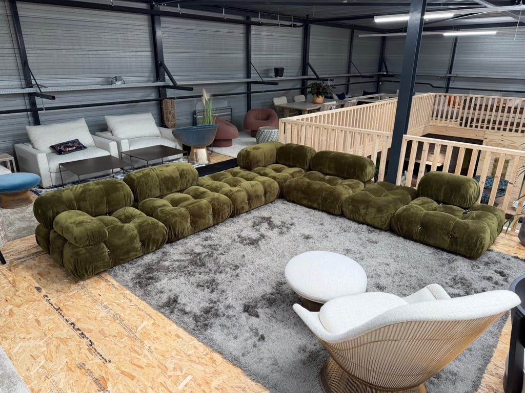 B&B italia Camaleonda stof Enia kleur Mosgroen 14 elementen