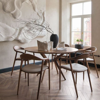 Artisan Neva eetkamerstoel – notenhout en Zenith leer – foto 1