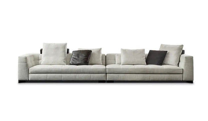Minotti Blazer bank – 108 × 356 cm, leren hoofdsteunen – foto 4