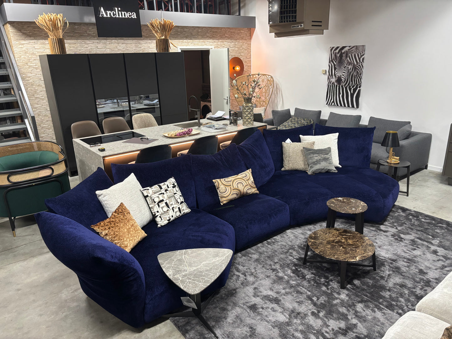 Edra Standard Modular deep blue / Purple sofa 3 modules LP 30,180.00