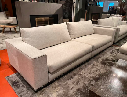 Minotti Hamilton 104x314 cm in stof Pitti Corda ecru mix