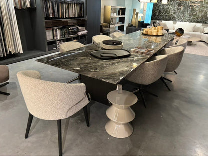 Minotti Linha Dining Table 115x400cm Grigio Orobico Marmer