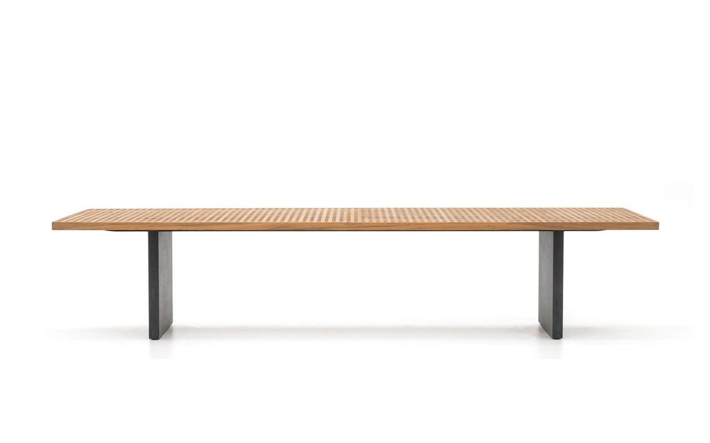 Minotti Quadrado outdoor tafel met zes Tape Cord stoelen – foto 6