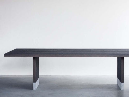 Van Rossum Common eettafel – zwart geborsteld eiken, 100 × 280 cm – foto 1