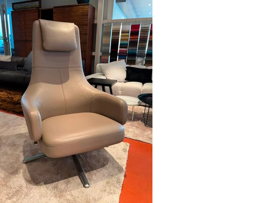 Vitra Repos lounge chair premium Sand leather
