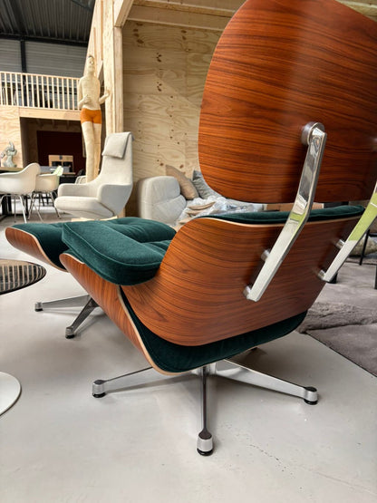 Vitra Lounge Chair XL en Ottoman – palissander en Calma stof – foto 2