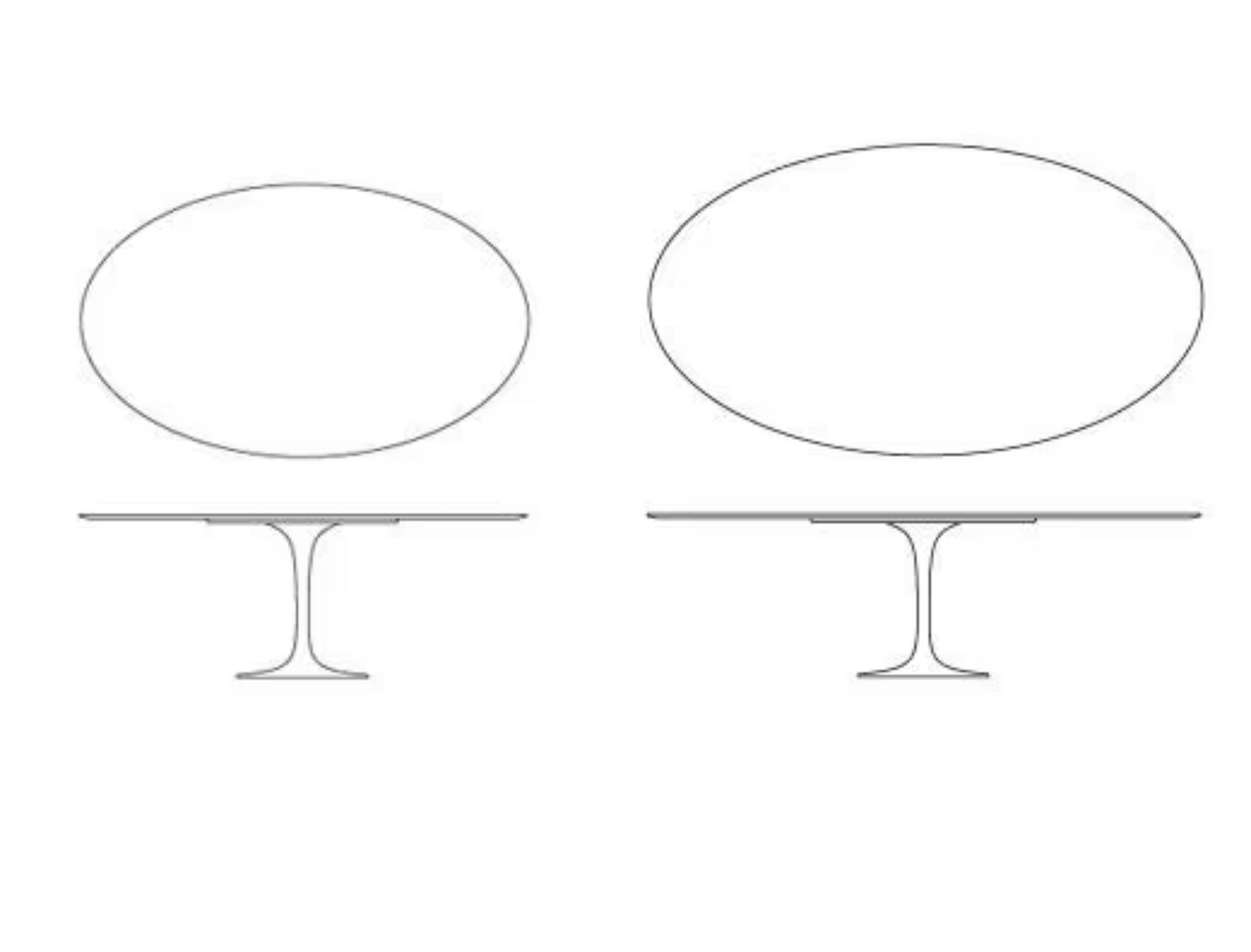Originele Knoll Tulip Eero Saarinen tafel Emparador 200cm