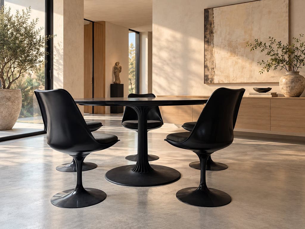 Knoll Saarinen Tulip eetkamerstoelen – zes stuks – foto 1