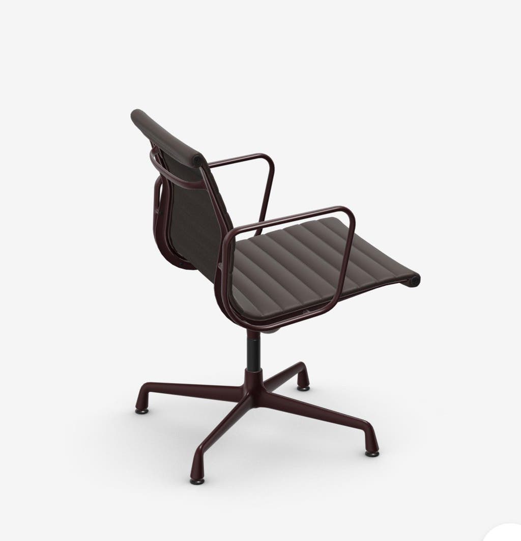 4 Vitra Ea108 Eames chairs bordeaux 2026 voor & achter leder