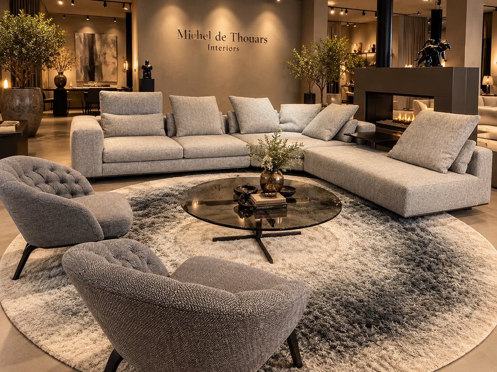 Minotti Freeman hoekbank 350x300cm 3 elementen LP € 20.000,-