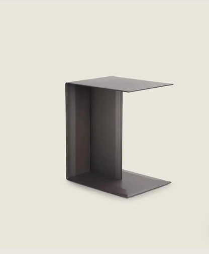 Flexform Plain uitschuifbare bijzettafel – zandkleurig leer – foto 2