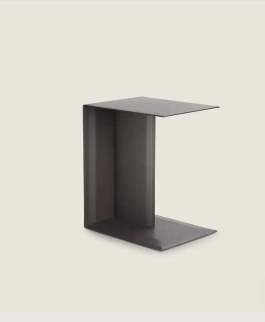 Flexform Plain uitschuifbare bijzettafel – zandkleurig leer – foto 2
