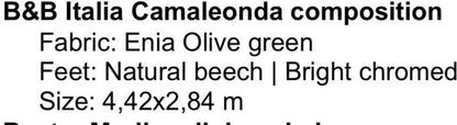 B&B italia Camaleonda stof Enia kleur Mosgroen 14 elementen