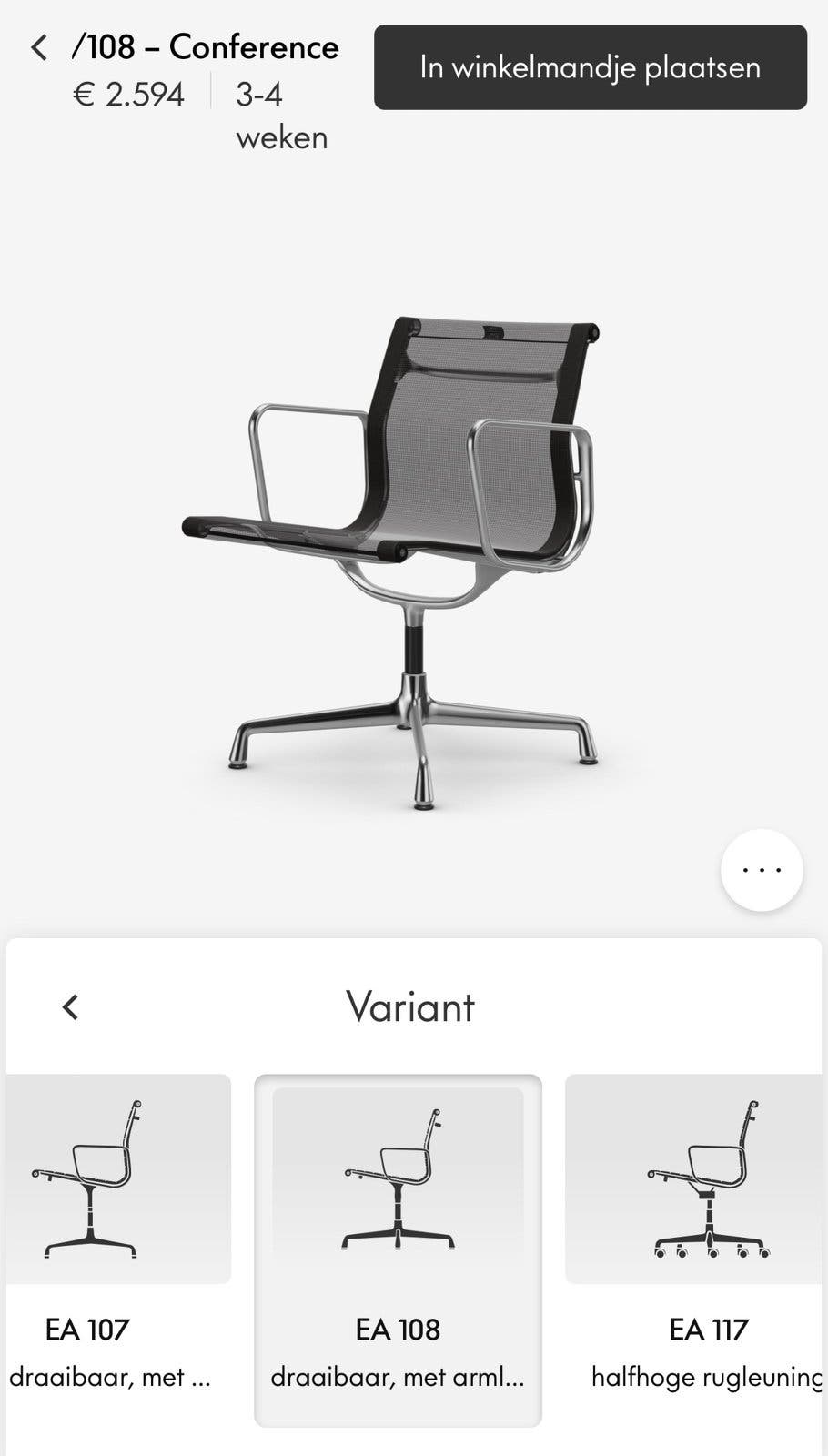 6 stuks Vitra EA 108 absolute nieuwstaat NP € 3.500,- p/st.