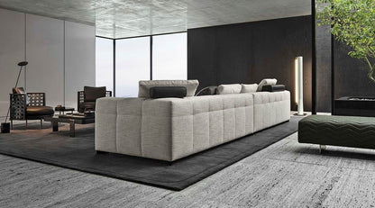 Minotti Blazer bank – 108 × 356 cm, leren hoofdsteunen – foto 3