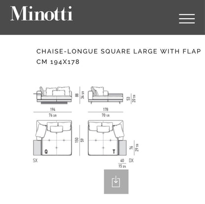 Minotti Connery modulaire hoekbank – Tibet Naturale, 479 × 377 cm – foto 6