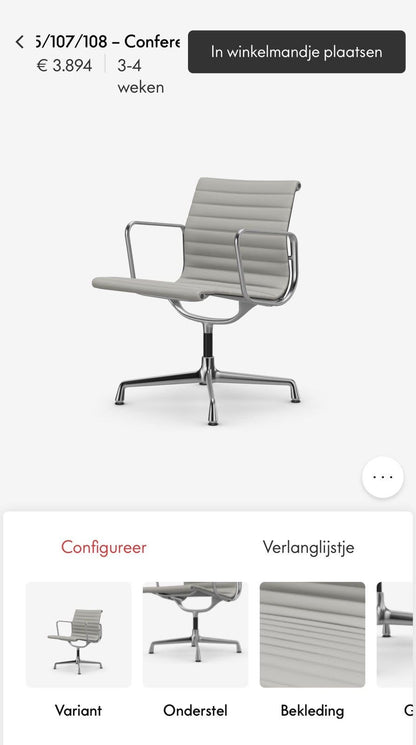 6 stuks Vitra EA 108 absolute nieuwstaat NP € 3.500,- p/st.