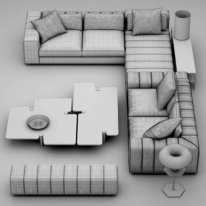 Minotti Freeman modulaire hoekbank – stof categorie G – foto 4