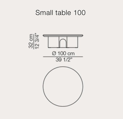 Arflex Arcolor tafel – travertin, 100 cm – foto 3