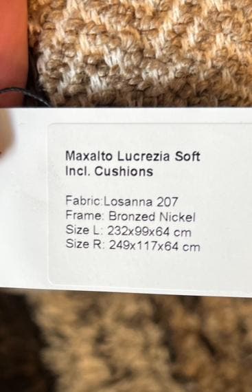 Maxalto Lucrezia hoekbank – bouclé Losanna 207, 349 × 249 cm – foto 5