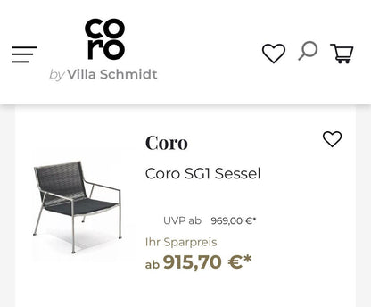 Coro Italia SG1 loungestoel – RVS en vlechtwerk – foto 7
