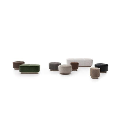 Minotti Jacques ronde poef – velours, 40 cm – foto 1