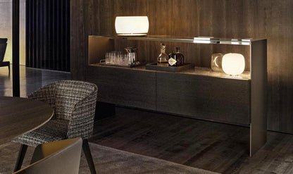 Minotti Carson dressoir – brons, marmer, glas en hout – foto 1
