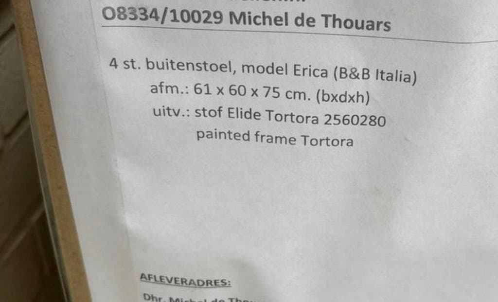 B&B Italia Erica outdoor eetkamerstoel – Tartora – foto 7