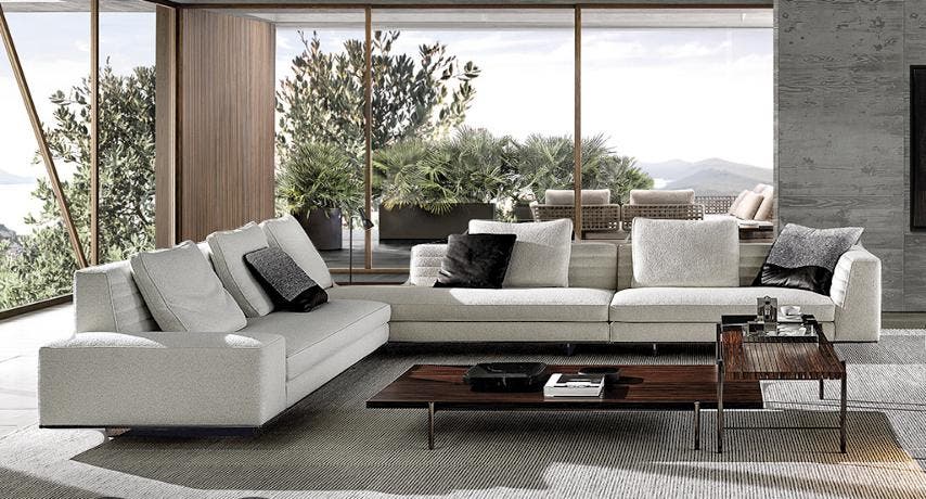 Minotti Superquadra salontafel – Sahara Noir en palissander – foto 3