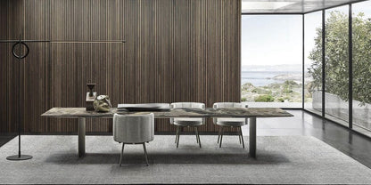 Minotti Linha Dining Table 115x400cm Grigio Orobico Marmer