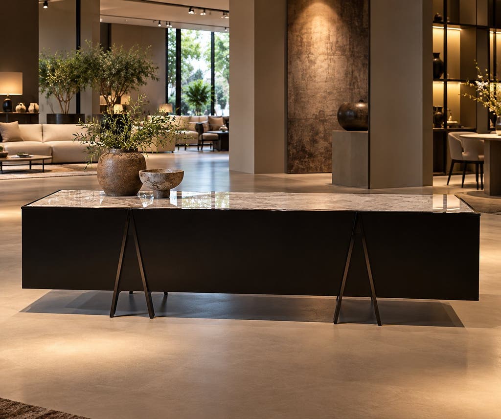 Minotti Easel Sideboard 240cm marmer top LP 16.320,-