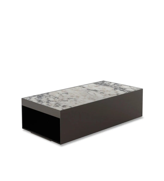 Minotti Elliott coffeetable bronze mat steel & marble
