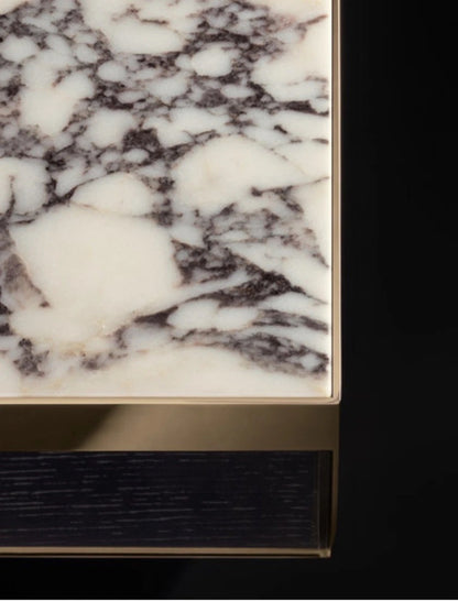 Minotti Elliott coffeetable bronze mat steel & marble
