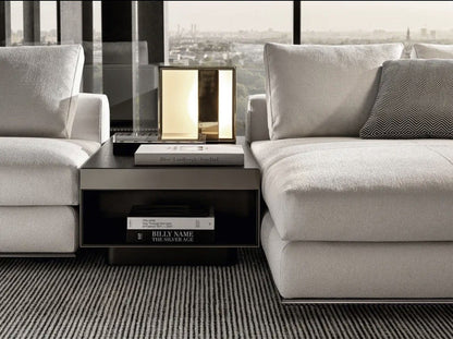 Minotti Elliott coffeetable bronze mat steel & marble