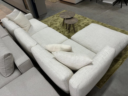 Flexform Softdream Hoekbank + Pouf in Stofcategorie Extra Mix