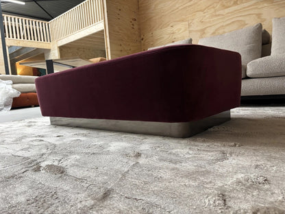 Minotti Jacques Ottoman stif G Hunt velours 38x70x145cm