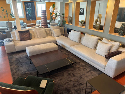 Minotti Superquadra coffee table 122x128cm Sahara Noir Marble Palisander