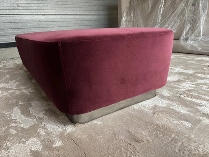 Minotti Jacques Ottoman stif G Hunt velours 38x70x145cm