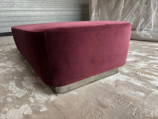 Minotti Jacques Ottoman stif G Hunt velours 38x70x145cm