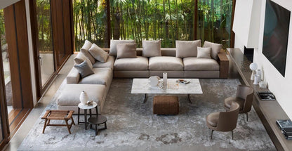 Flexform Groundpiece modulaire hoekbank 450x320cm stof Extra