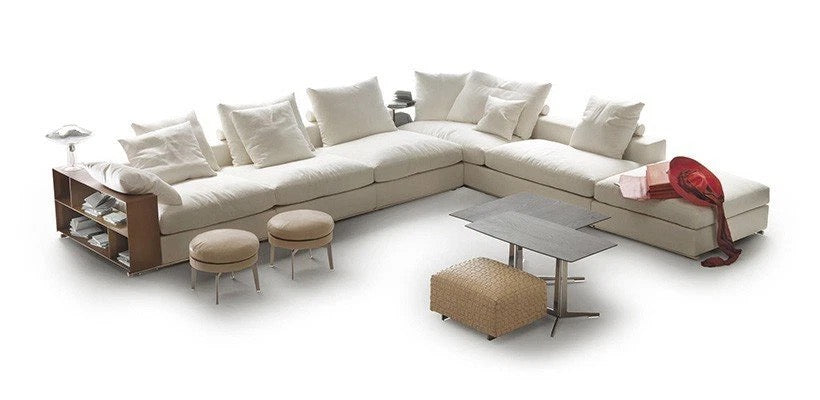 Flexform Groundpiece modulaire hoekbank 450x320cm stof Extra