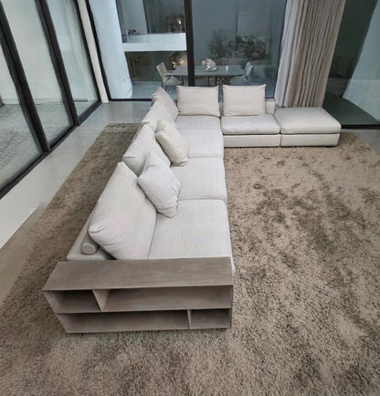 Flexform Groundpiece modulaire hoekbank 450x320cm stof Extra