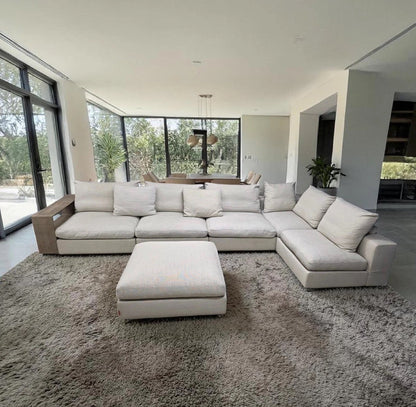 Flexform Groundpiece modulaire hoekbank 450x320cm stof Extra