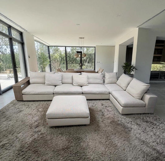 Flexform Groundpiece modulaire hoekbank 450x320cm stof Extra