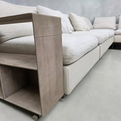 Flexform Groundpiece modulaire hoekbank 450x320cm stof Extra